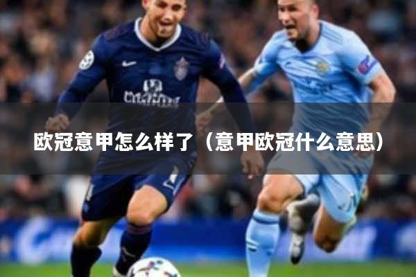 详细阅读:欧冠意甲怎么样了(意甲欧冠什么意思) 欧冠意甲怎么样了(意甲欧冠什么意思)