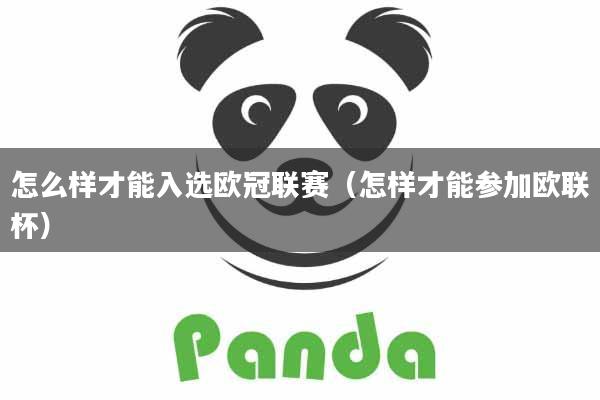 怎么样才能入选欧冠联赛（怎样才能参加欧联杯）