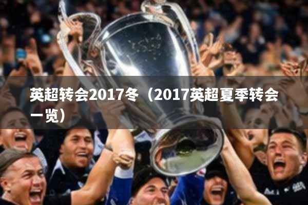 英超转会2017冬（2017英超夏季转会一览）